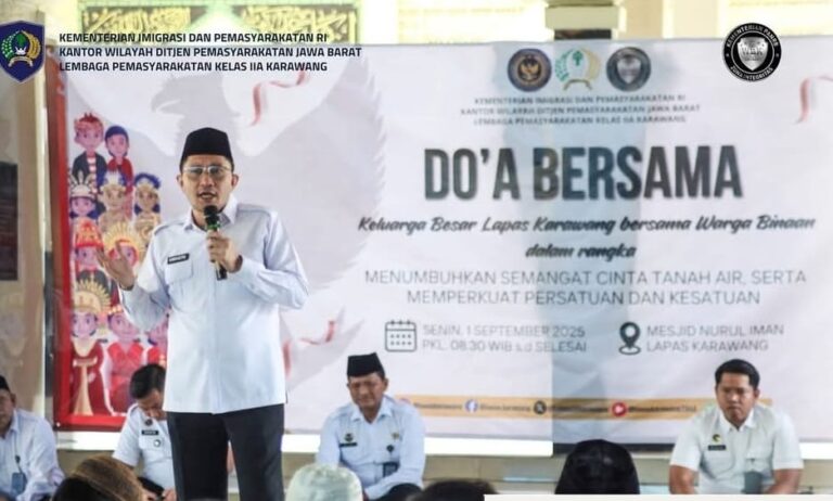 Lapas Karawang Gelar Doa Bersama Lintas Agama, Perkuat Persatuan dan Cinta Tanah Air